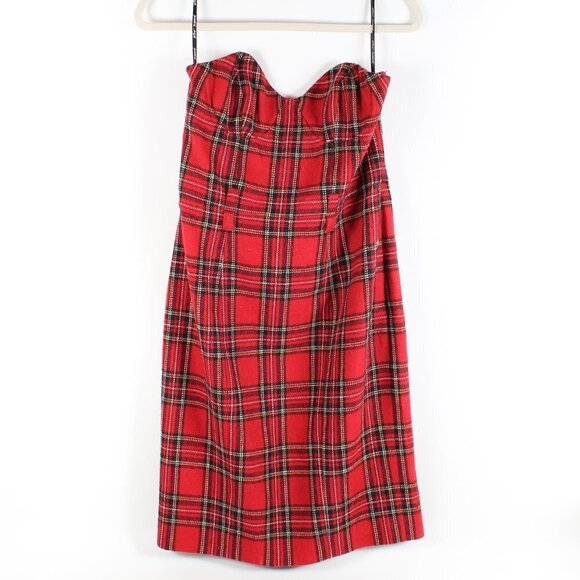 Betsey Johnson Dresses & Skirts - Betsey Johnson Strapless Plaid Dress - Size 8 - Missing Belt
